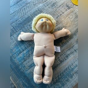 Vintage Cabbage Patch Kids Doll 1978 1982 Blond Hair Blue Eyes Two Dimples